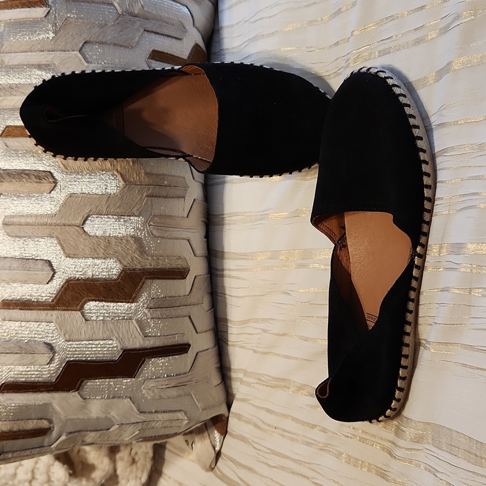 Black suede espadrilles size  40 (10M)